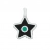 999° Silver Antique Plated/ Black/ Deep Green