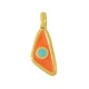 Enameled Zamak Charm Triangle 5x9mm