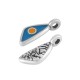 Enameled Zamak Charm Triangle 5x9mm