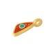 Enameled Zamak Charm Triangle 5x9mm