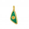 24K Gold Plated/ Transparent Turquoise/ Corn Yellow