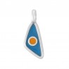 Placcato argento antico 999° / Ceruleo / Arancione