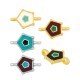 Enameled Zamak Connector Pentagon Polygon 8mm