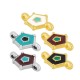 Connettore in Zama Smaltata a Forma di Pentagono 8 mm