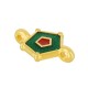 Enameled Zamak Connector Pentagon Polygon 8mm