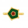 Oro 24K/Verde Transparente/Rojo Transparente