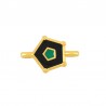 24K Gold Plated/ Black/ Deep Green
