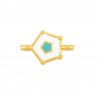 Oro 24K/0,12 µm/ Blanco/ Howlita Turquesa