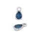 Breloque en Zamak Émaillé en Forme de Goutte 6 x 8 mm