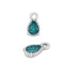 Enameled Zamak Charm Teardrop 6x8mm