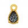 Placcato oro 24 carati/ Nero glitterato