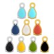 Enameled Zamak Charm Teardrop 6x8mm