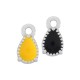 Breloque en Zamak Émaillé en Forme de Goutte 6 x 8 mm
