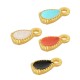 Μεταλλικό Ζάμακ Χυτό Μοτίφ Σταγόνα με Σμάλτο 6x8mm