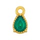 Enameled Zamak Charm Teardrop 6x8mm