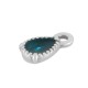 Enameled Zamak Charm Teardrop 6x8mm