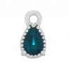 Placcato argento antico 999° / Turchese trasparente
