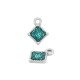 Colgante de Metal Zamak Rombo con Esmalte 8mm