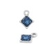 Colgante de Metal Zamak Rombo con Esmalte 8mm