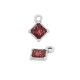 Enameled Zamak Charm Rhombus 8mm