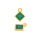 Enameled Zamak Charm Rhombus 8mm
