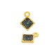 Colgante de Metal Zamak Rombo con Esmalte 8mm