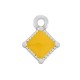 Enameled Zamak Charm Rhombus 8mm