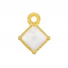 24K Gold Plated/ Pearl White