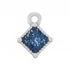 Placcato argento antico 999° / Glitter blu