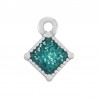 Argent 999° plaqué antique/turquoise pailleté