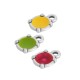 Μεταλλικό Ζάμακ Χυτό Μοτίφ Στρογγυλό με Σμάλτο 7mm