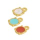 Enameled Zamak Charm Round 7mm