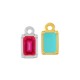Enameled Zamak Charm Rectangular 6x9mm