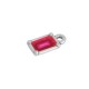 Enameled Zamak Charm Rectangular 6x9mm