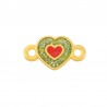 24K Gold Plated/ Glitter Green/ Orange