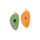 Pendentif Ovale Irrégulier en Zamak Émaillé 17 x 30 mm