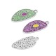 Pendentif Ovale Irrégulier en Zamak Émaillé 17 x 30 mm