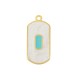 Enameled Zamak Pendant Tag Rectangular 17x31mm