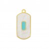 24K Gold Plated/ Pearl White/ Turquoise