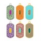 Enameled Zamak Pendant Tag Rectangular 17x31mm
