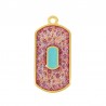 24K Gold Plated/ Glitter Red/ Turquoise