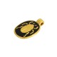 Colgante de Metal Zamak Ovalado Escarabajo con Esmalte 15x19mm