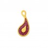 Plaqué or 24 carats / 0,12 µm / Rouge pailleté