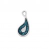 999° Argent antique plaqué/ 5 µm/ Paillettes bleu clair
