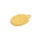 Charm Ovale en Zamak Émaillé avec Branche D'Olivier 16X20Mm
