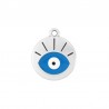 999° Silver Antique Plated/ 5µm/ Fluo Blue/ White/ Black