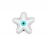 Plaqué argent antique 999° / 5 µm / blanc / turquoise / noir