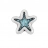 Argent 999° plaqué antique / 5 µm / paillettes bleu clair