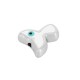 Enameled Zamak Bead Mermaid Tail 11x10mm Ø1.6mm