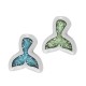 Perle en Zamak Émaillé Queue de Sirène 11 x 10 mm Ø 1.6 mm